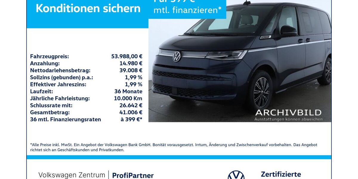 VW T7 Multivan 21.541 km 53.988 &euro; Leverkusen 51379