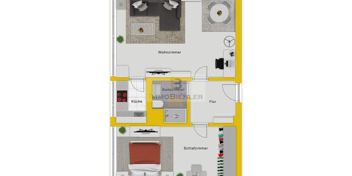 Etagenwohnung Köln Neuehrenfeld - 2 Zimmer, 50 m&sup2;, 159.000&euro; | Angebot:25769330