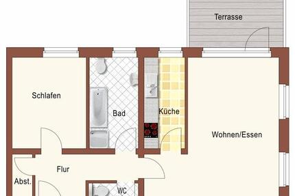 Wohnung Nideggen - 2 Zimmer, 73 m&sup2;, 780&euro; | Angebot:26019748