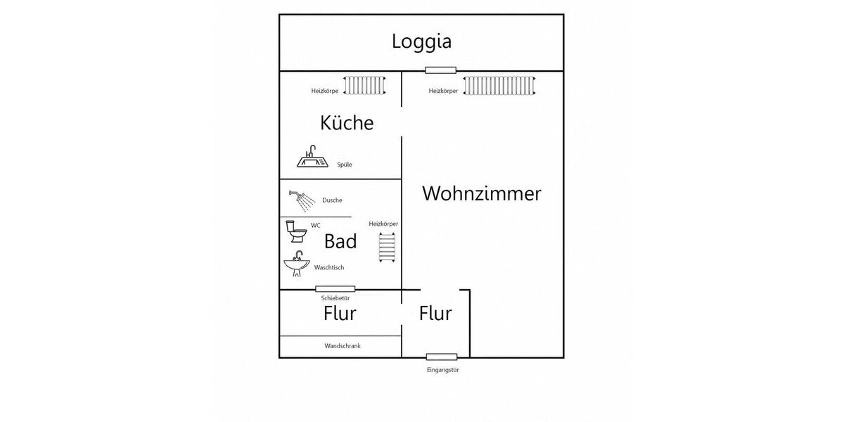 Etagenwohnung Erftstadt - 1 Zimmer, 38 m&sup2;, 62.000&euro; | Angebot:26777197