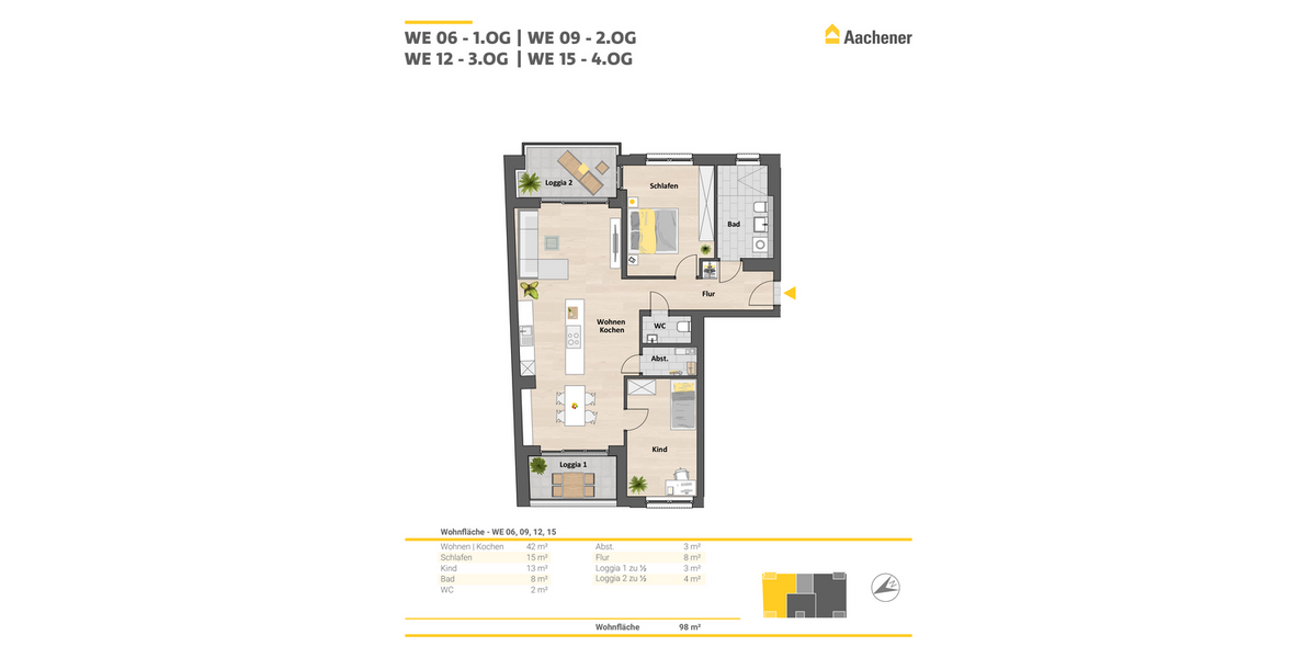 Etagenwohnung Ehrenfeld Ehrenfeld - 3 Zimmer, 98 m&sup2;, 743.500&euro; | Angebot:24760447