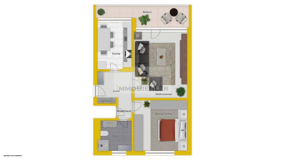 Etagenwohnung Köln Merheim - 2 Zimmer, 63 m&sup2;, 199.000&euro; | Angebot:26833417