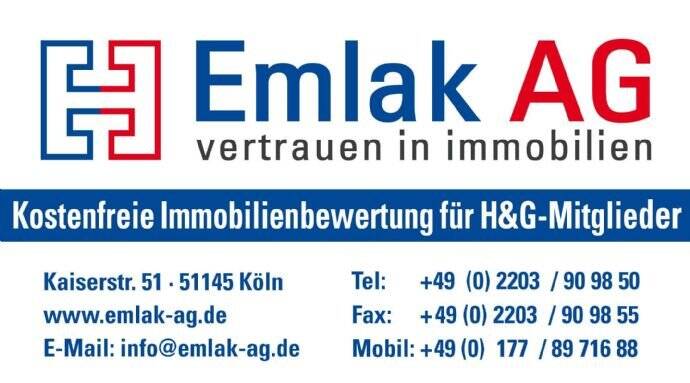 Etagenwohnung Köln Ensen - 2 Zimmer, 53 m&sup2;, 295.000&euro; | Angebot:25739367