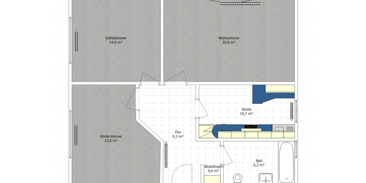 Etagenwohnung Bergheim - 3 Zimmer, 78 m&sup2;, 245.000&euro; | Angebot:25544573