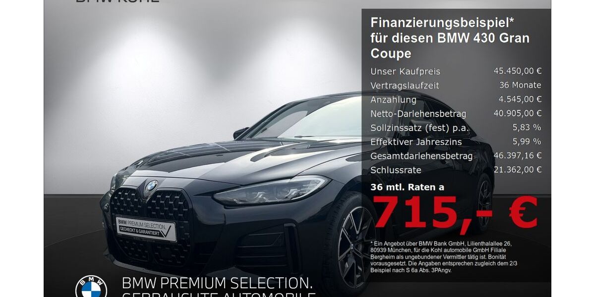 BMW 430 Gran Coupé 68.701 km 45.450 &euro; Bergheim 50126