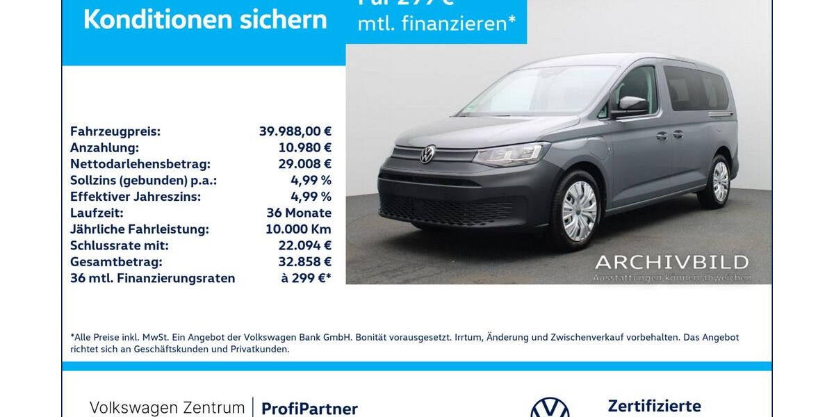 VW Caddy Maxi 7.241 km 39.988 &euro; Leverkusen 51379