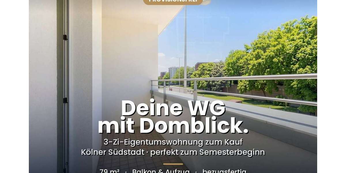 Etagenwohnung Köln Innenstadt - 3 Zimmer, 79 m&sup2;, 449.500&euro; | Angebot:27130822