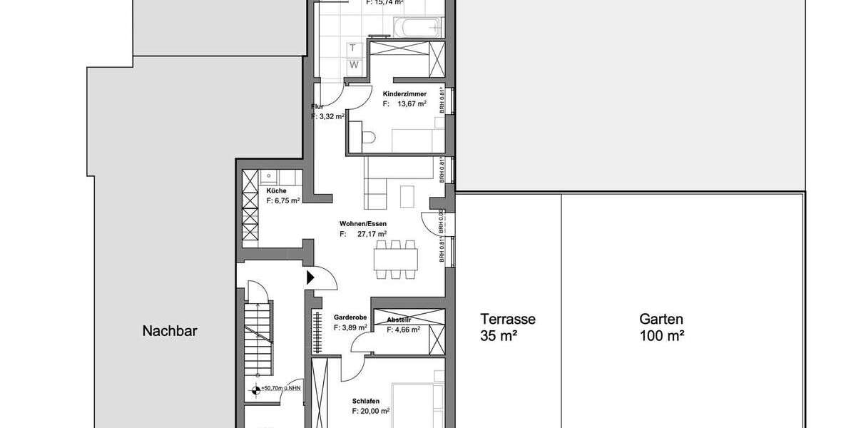 Etagenwohnung Köln Porz - 3 Zimmer, 112 m&sup2;, 1.680&euro; | Angebot:25625782
