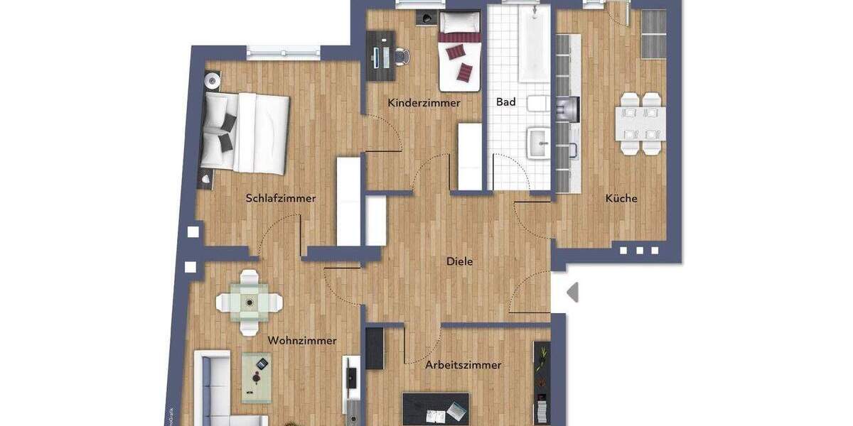 Etagenwohnung Köln Neustadt-Süd - 4 Zimmer, 95 m&sup2;, 730.000&euro; | Angebot:25706575