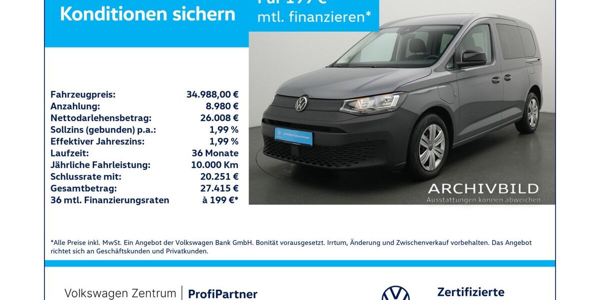 VW Caddy 9.482 km 34.988 &euro; Leverkusen 51379