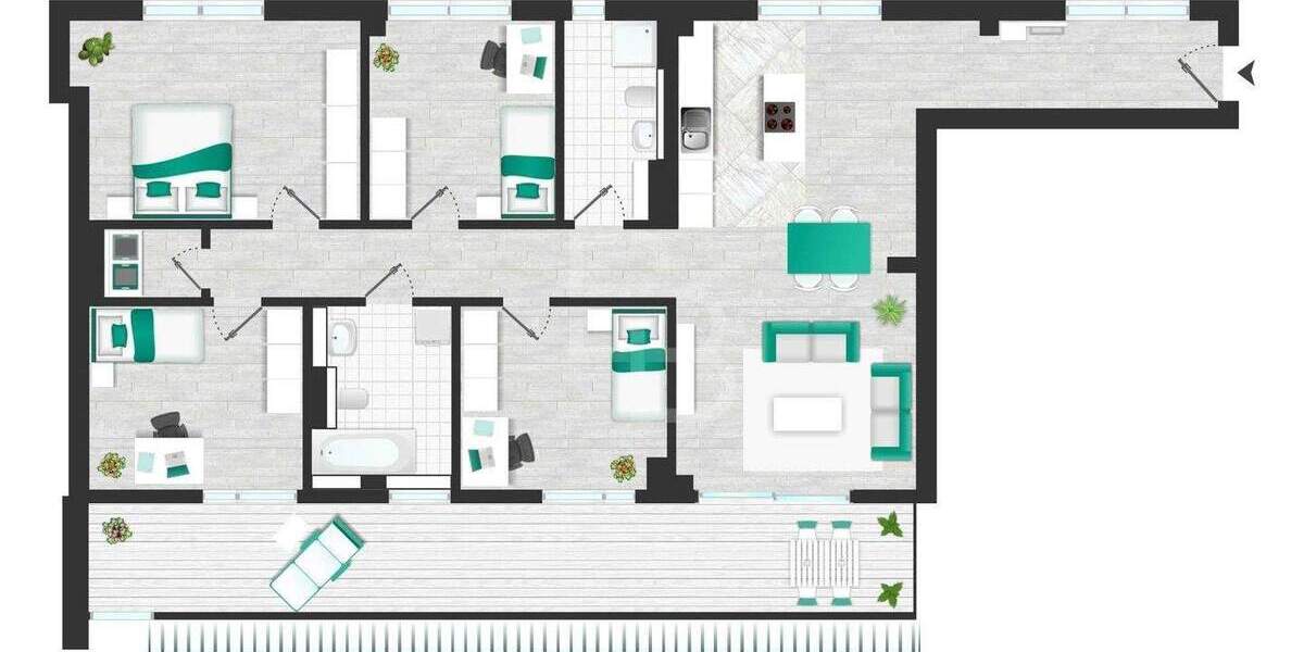 Etagenwohnung Köln Ehrenfeld - 5 Zimmer, 133 m&sup2;, 1.049.000&euro; | Angebot:25687059