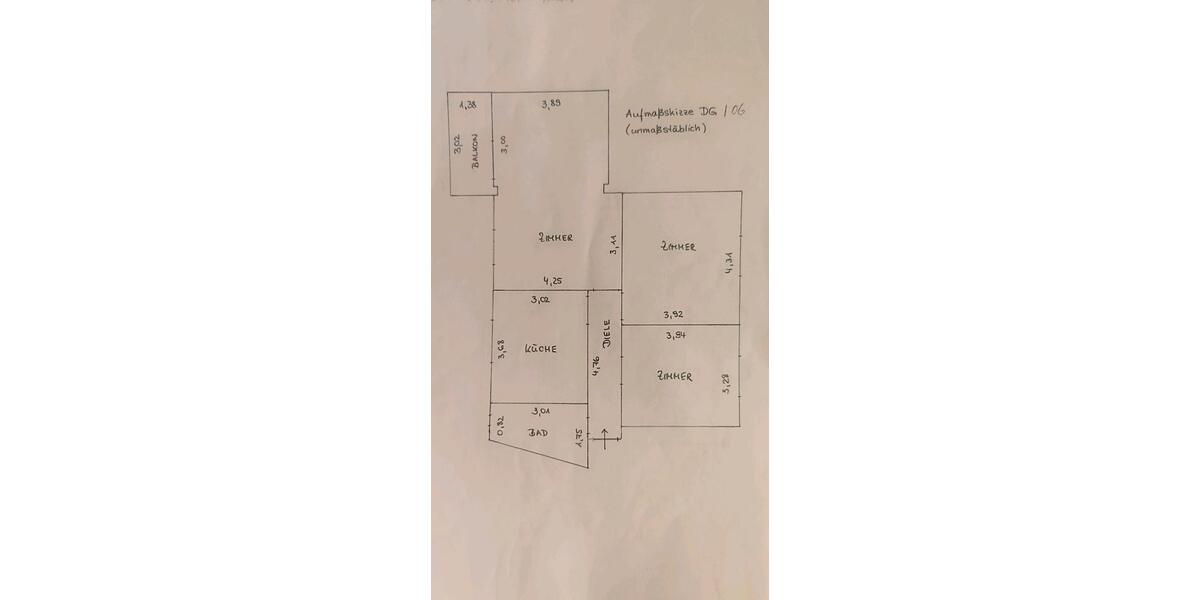 Dachgeschoßwohnung Köln Kalk - 3 Zimmer, 78 m&sup2;, 1.600&euro; | Angebot:25660365