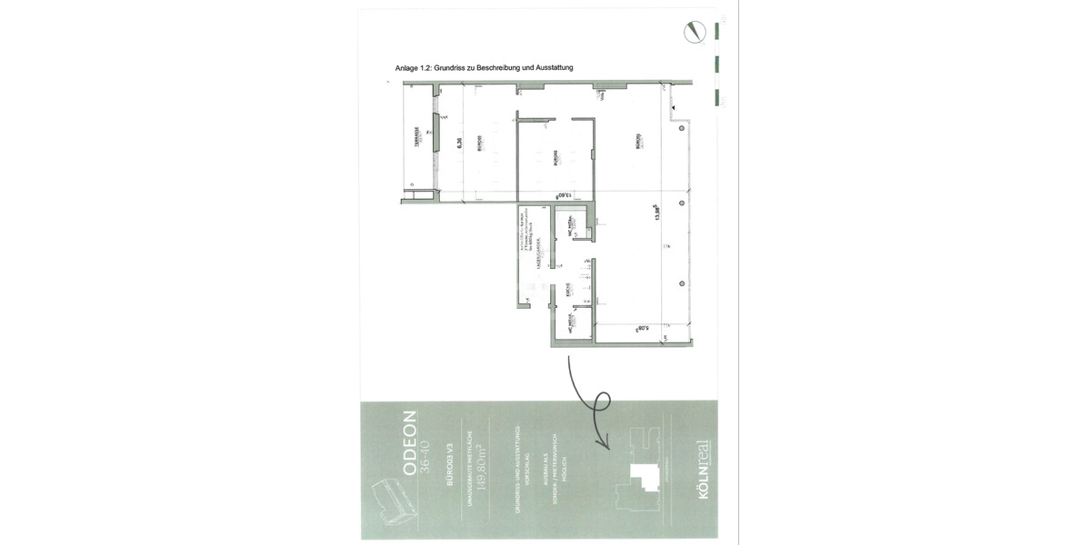 Gewerbeobjekt Köln Ensen - 4 Zimmer, 149 m&sup2;, 2.400&euro; | Angebot:25687099