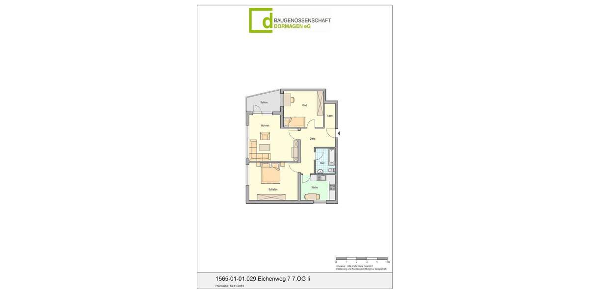 Etagenwohnung Dormagen Horrem - 3 Zimmer, 76 m&sup2;, 608&euro; | Angebot:25781336