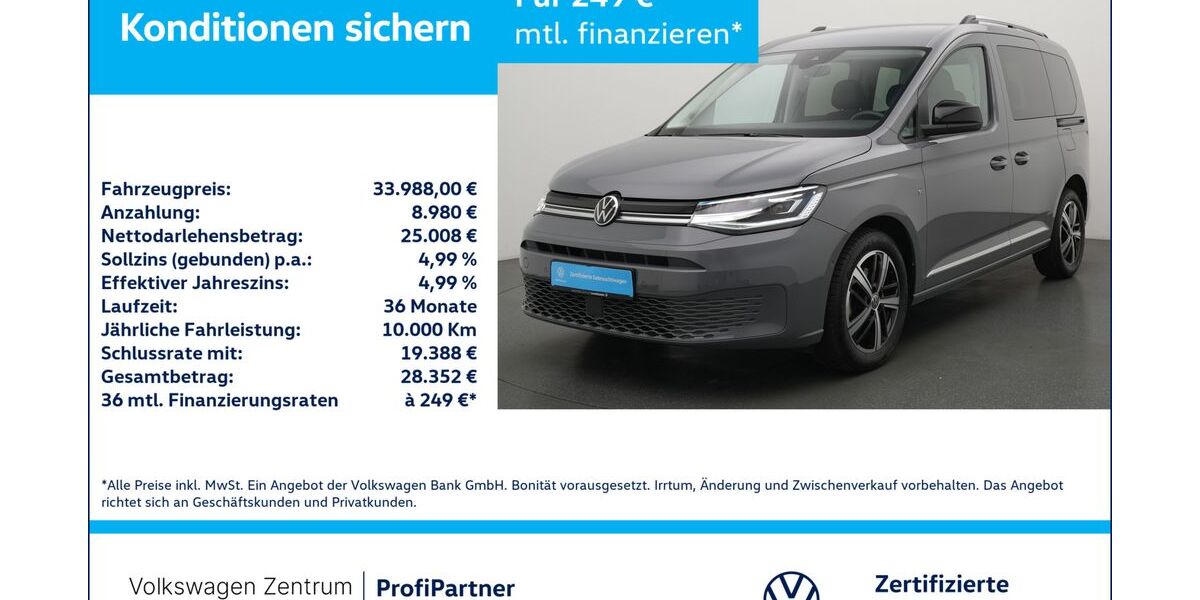 VW Caddy 12.705 km 33.988 &euro; Leverkusen 51379
