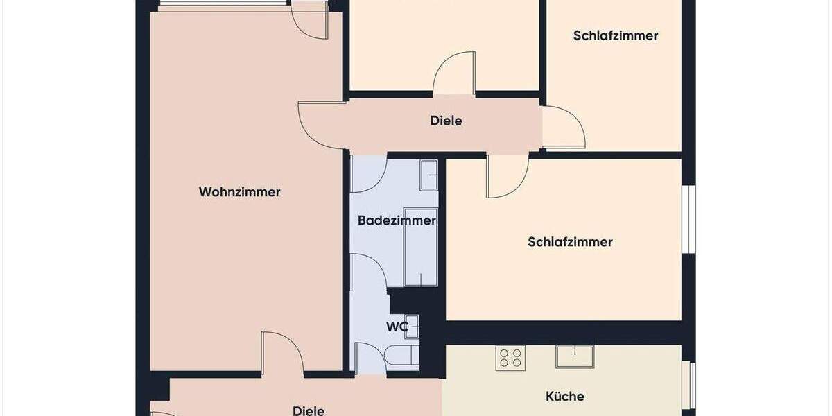 Etagenwohnung Bergheim - 4 Zimmer, 91 m&sup2;, 185.000&euro; | Angebot:25666524
