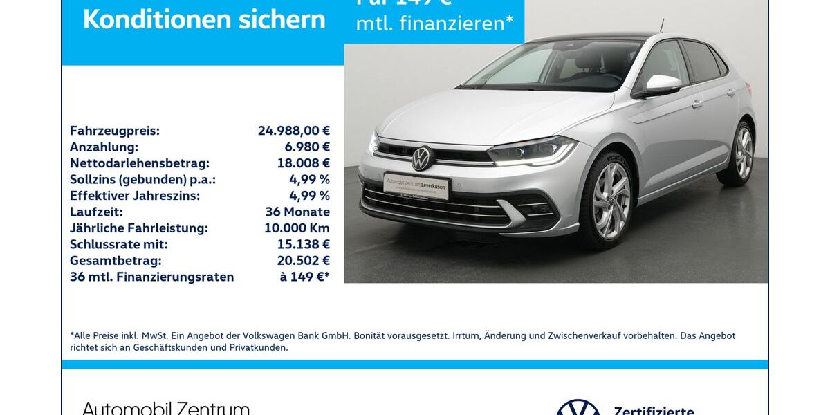 VW Polo 12.960 km 24.680 &euro; Leverkusen 51379