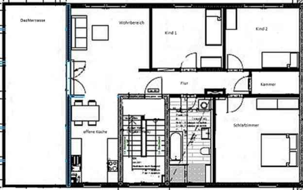 Etagenwohnung Monheim am Rhein - 4 Zimmer, 129 m&sup2;, 1.431&euro; | Angebot:25881165