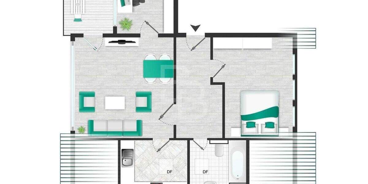 Etagenwohnung Köln Urbach - 3 Zimmer, 66 m&sup2;, 230.000&euro; | Angebot:25687130