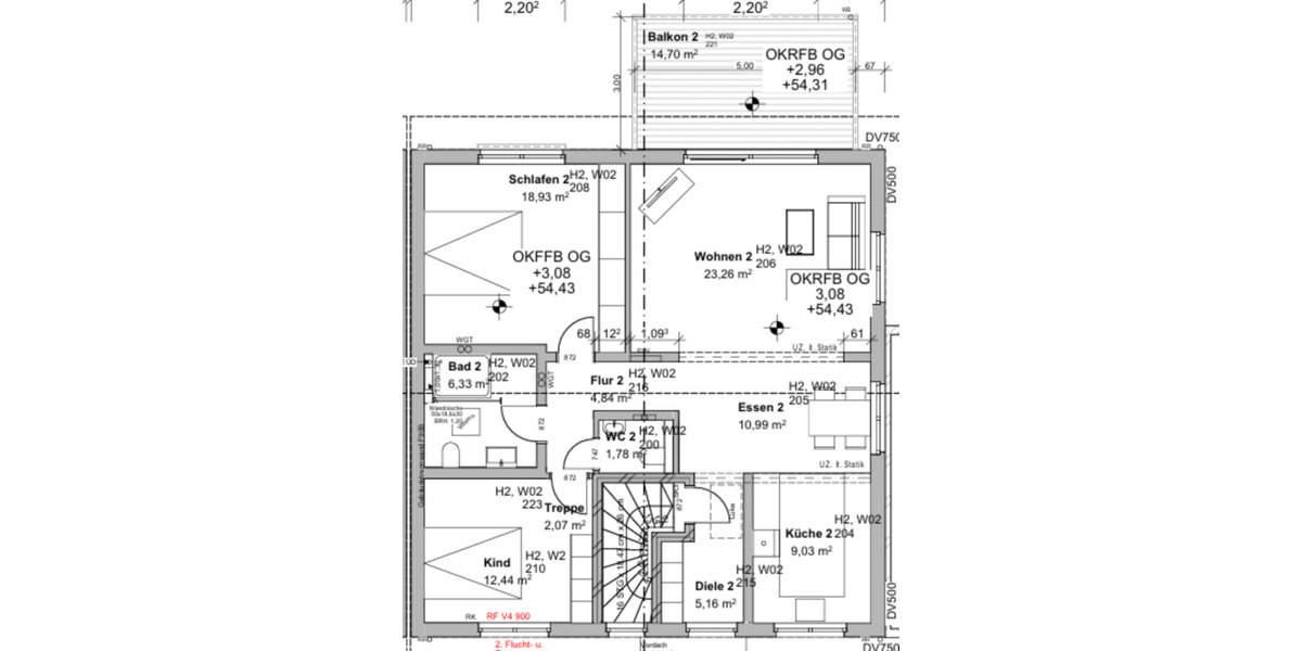 Etagenwohnung Köln Rodenkirchen - 3 Zimmer, 100 m&sup2;, 1.900&euro; | Angebot:25225226