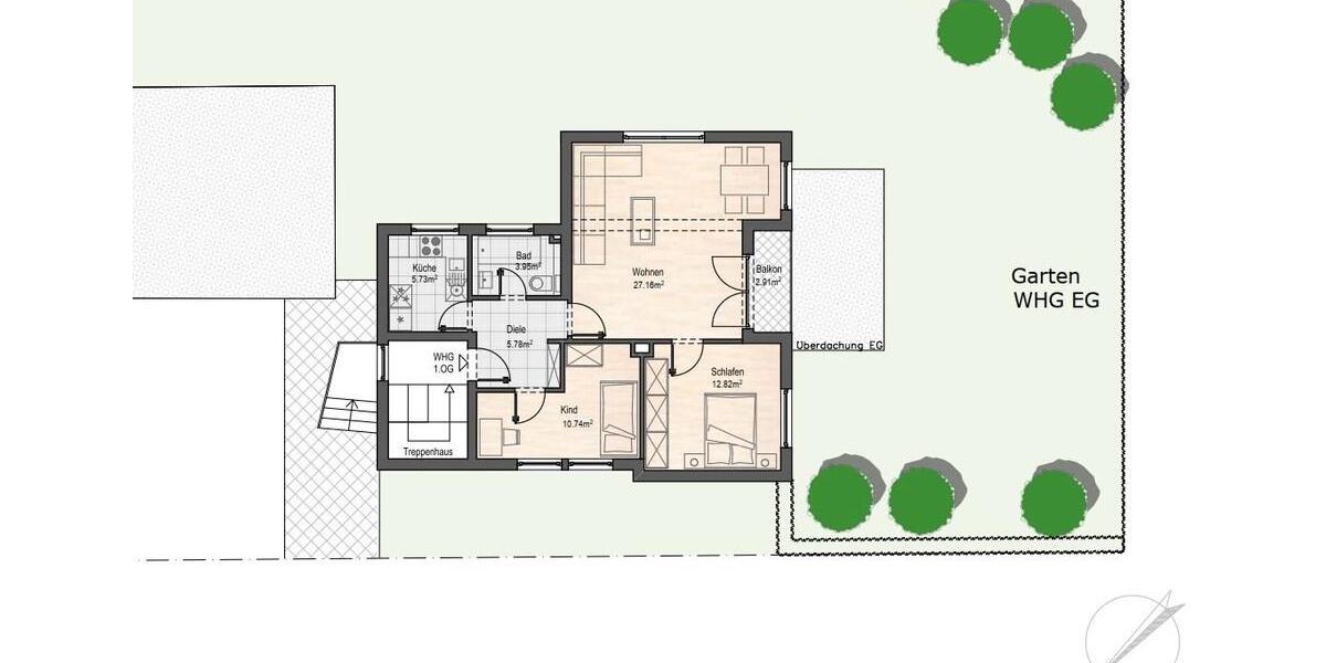 Etagenwohnung Pulheim - 3 Zimmer, 70 m&sup2;, 246.000&euro; | Angebot:26644371