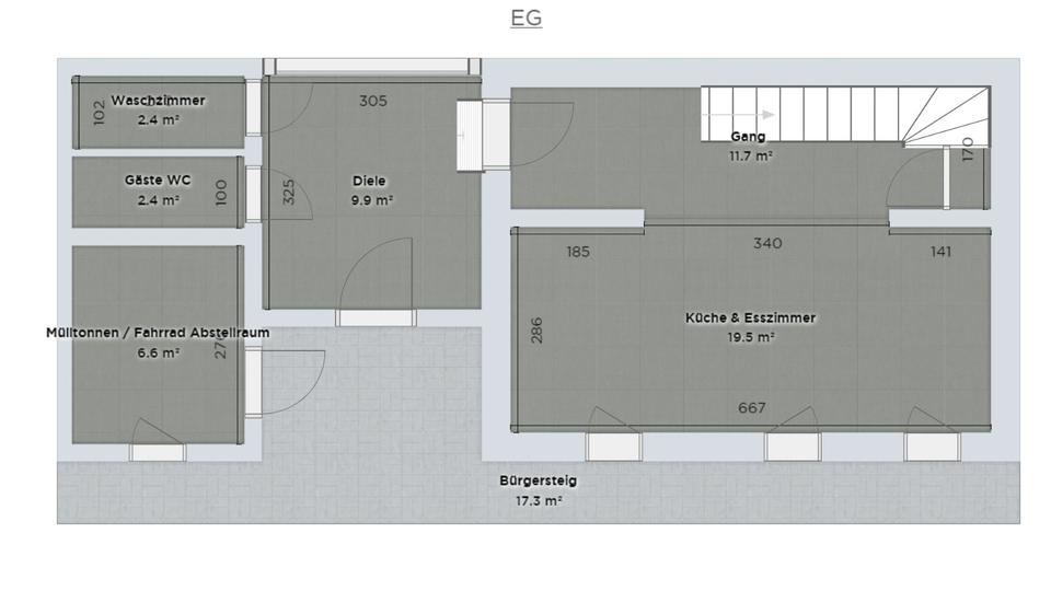 Reihenhaus Bedburg - 4 Zimmer, 125 m&sup2;, 260.000&euro; | Angebot:25436704