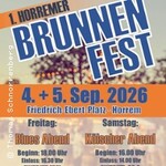 1. Horremer Brunnenfest 2026 - Klüngelköpp, Druckluft, Planschemalöör, Paveier