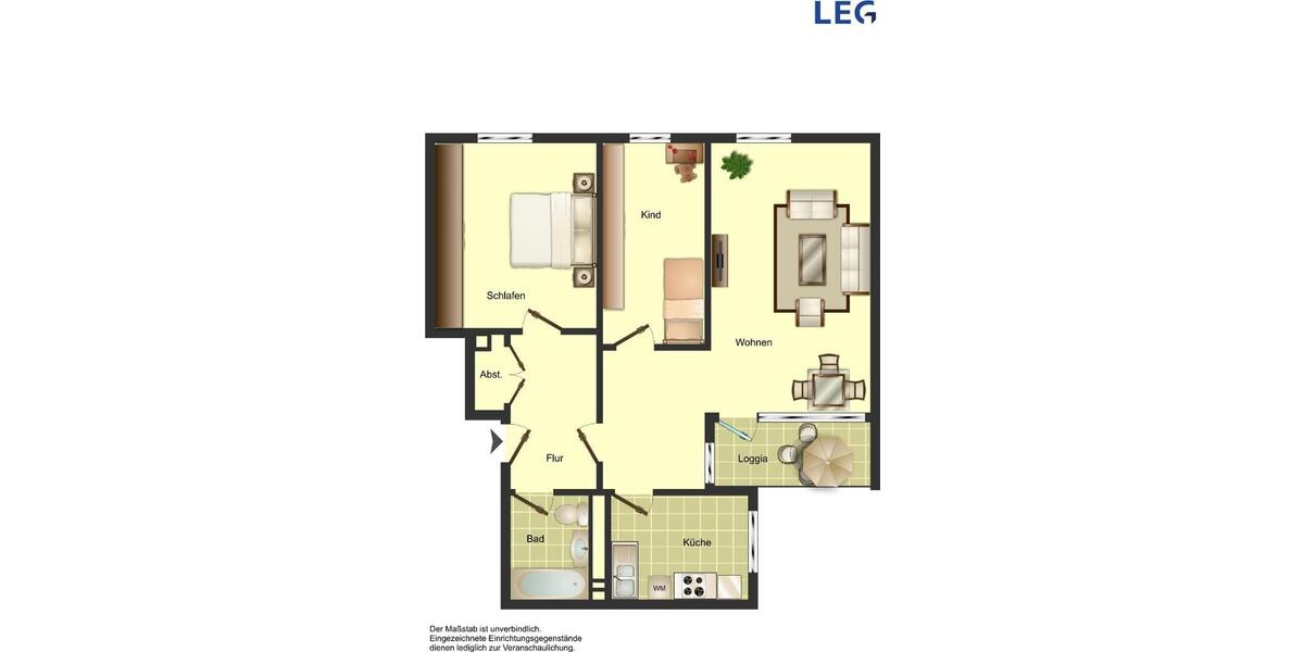 Etagenwohnung Monheim am Rhein - 3.5 Zimmer, 74 m&sup2;, 889&euro; | Angebot:25255754