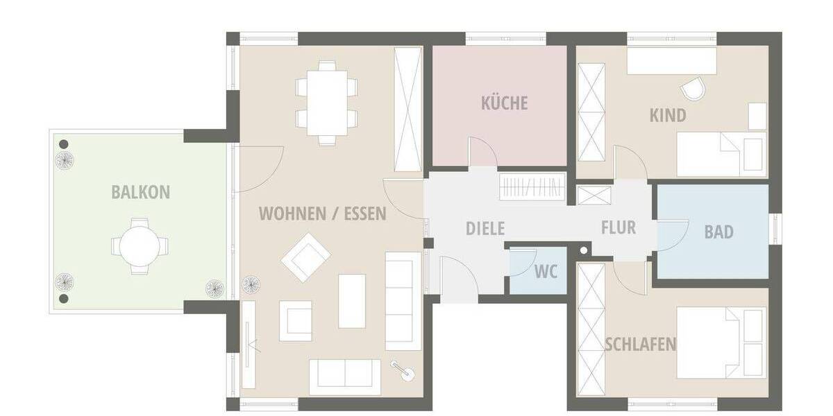 Etagenwohnung Niederkassel - 3 Zimmer, 97 m&sup2;, 349.000&euro; | Angebot:26015844