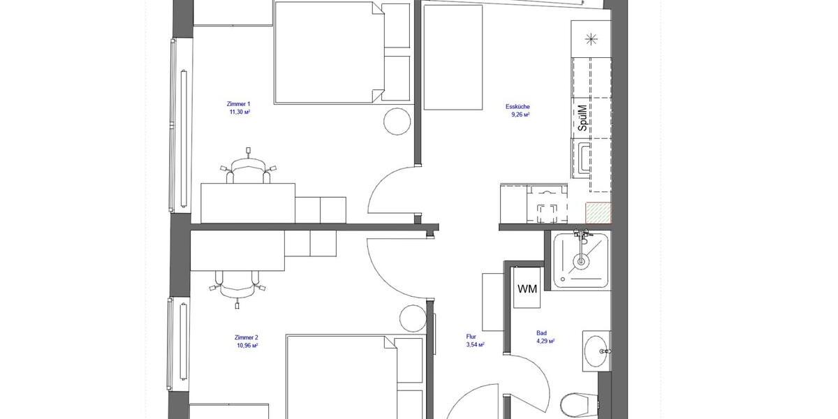 Etagenwohnung Köln Kalk - 2 Zimmer, 20 m&sup2;, 470&euro; | Angebot:25933978