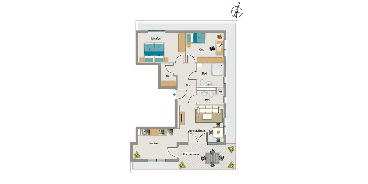 Etagenwohnung Brühl - 3 Zimmer, 88 m&sup2;, 1.235&euro; | Angebot:25386635