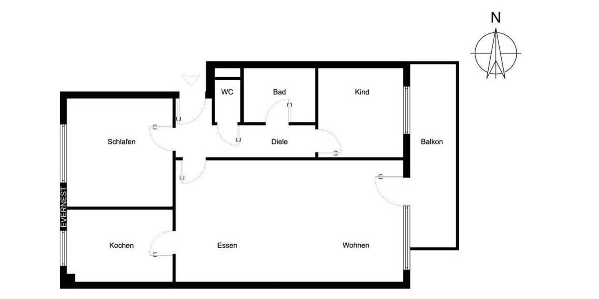 Etagenwohnung Köln Niehl - 3 Zimmer, 83 m&sup2;, 349.000&euro; | Angebot:25686961