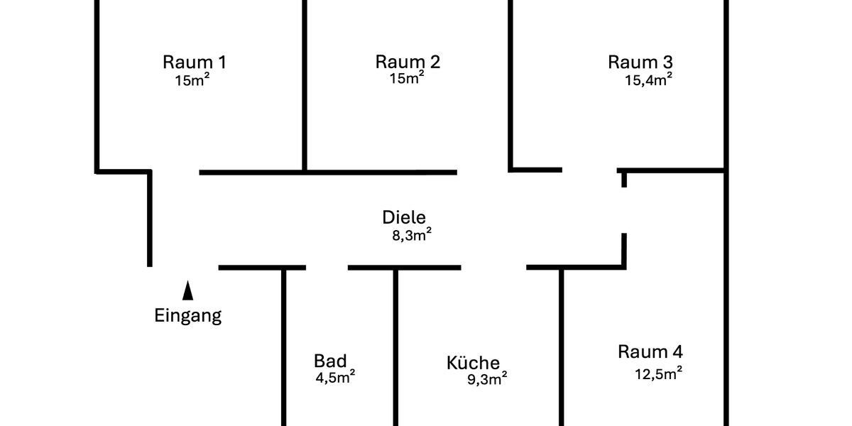 Etagenwohnung Köln Mülheim - 4 Zimmer, 83 m&sup2;, 1.150&euro; | Angebot:25840809