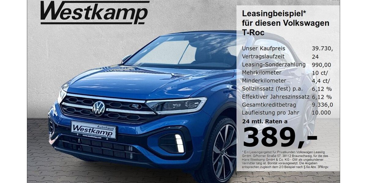 VW T-Roc 6.300 km 35.930 &euro; Frechen 50226
