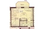 Etagenwohnung Köln Rodenkirchen - 1 Zimmer, 42 m&sup2;, 580&euro; | Angebot:25923397