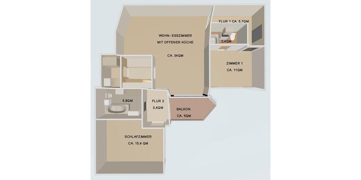 Etagenwohnung Köln Lindenthal - 3 Zimmer, 80 m&sup2;, 479.000&euro; | Angebot:26060131