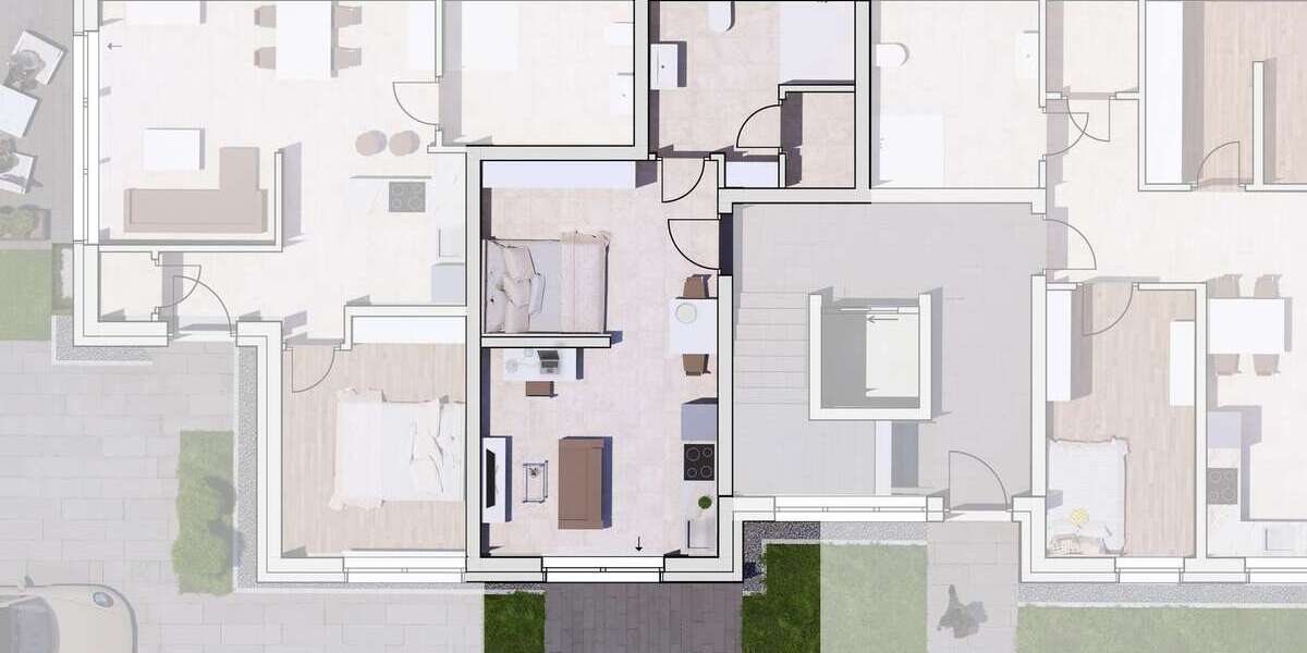 Etagenwohnung Bornheim - 1 Zimmer, 36 m&sup2;, 215.000&euro; | Angebot:24531430