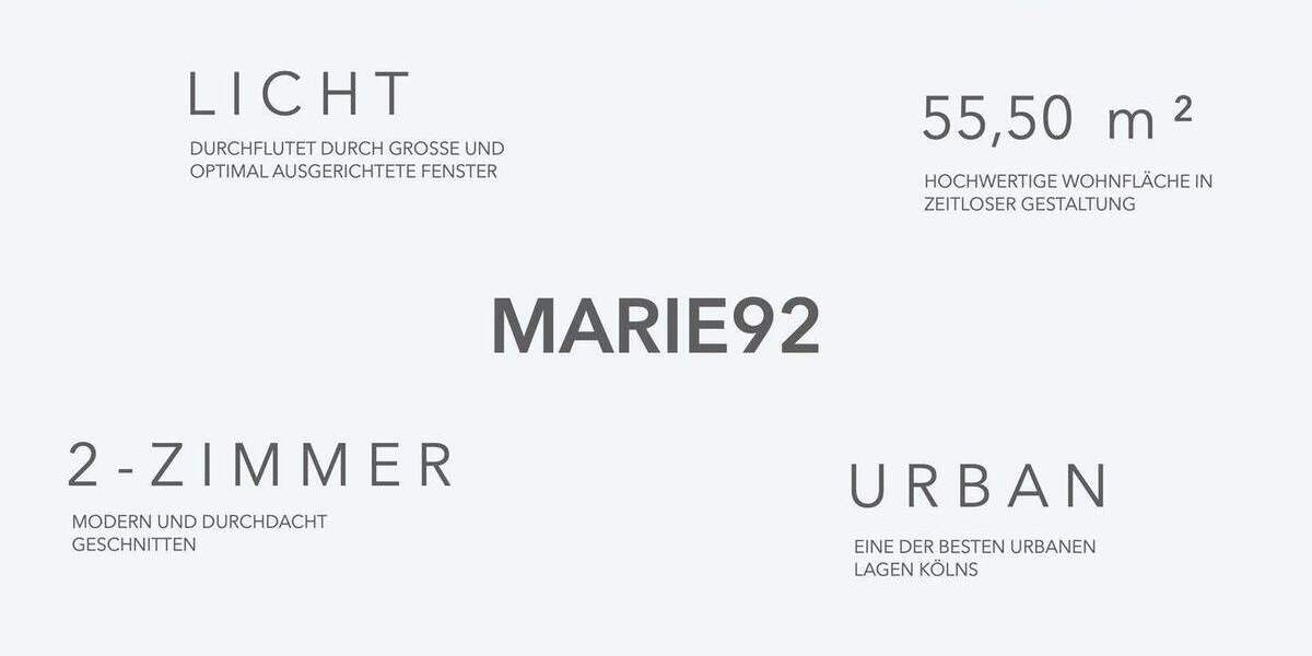 Etagenwohnung Köln Ehrenfeld - 2 Zimmer, 54 m&sup2;, 329.000&euro; | Angebot:25752900